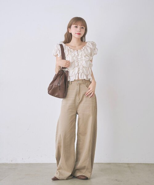 Kastane（カスタネ）の「【オンライン限定カラー】セパレートミドルBAG（トートバッグ・レディース・ブラック/ブラウン/ダークブラウン/ベージュ/ブラウン系その他・FREE）」の9枚目の写真