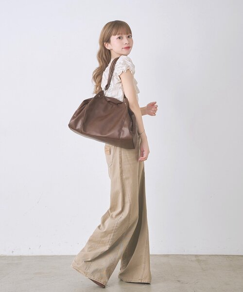 Kastane（カスタネ）の「【オンライン限定カラー】セパレートミドルBAG（トートバッグ・レディース・ブラック/ブラウン/ダークブラウン/ベージュ/ブラウン系その他・FREE）」の10枚目の写真