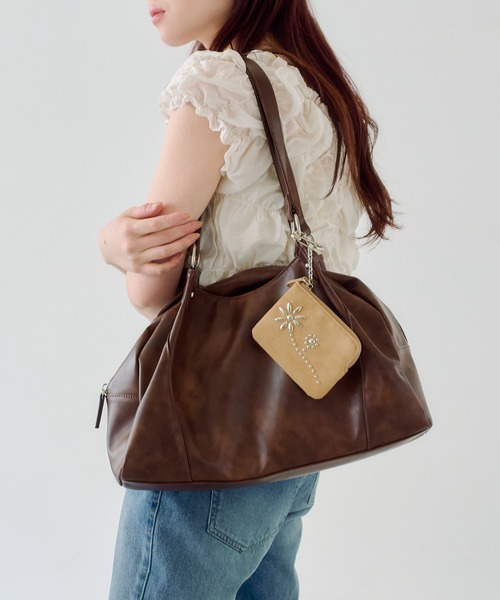 Kastane（カスタネ）の「【3.21(土)0:00新色発売】セパレートミドルBAG（トートバッグ・レディース・ブラック/ブラウン/ダークブラウン/ベージュ・FREE）」の9枚目の写真