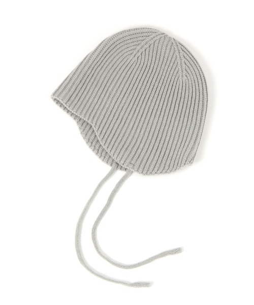 GLOBAL WORK(グローバルワーク)の「紐付きニット帽/600002(ニットキャップ/ビーニー・レディース・オフホワイト/ブラック/ライトグレー・FREE)」の3枚目の写真