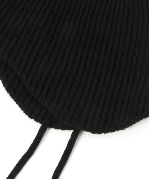 GLOBAL WORK(グローバルワーク)の「紐付きニット帽/600002(ニットキャップ/ビーニー・レディース・オフホワイト/ブラック/ライトグレー・FREE)」の6枚目の写真