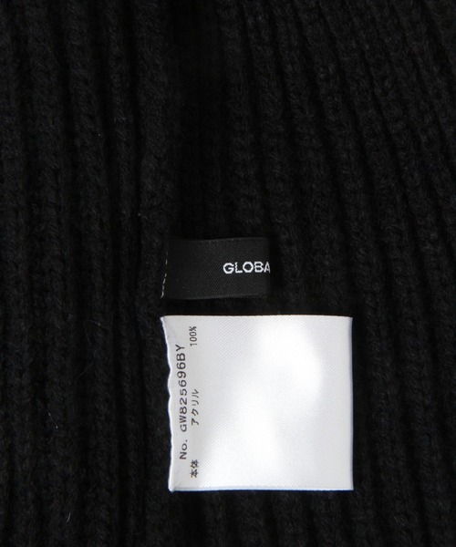 GLOBAL WORK(グローバルワーク)の「紐付きニット帽/600002(ニットキャップ/ビーニー・レディース・オフホワイト/ブラック/ライトグレー・FREE)」の9枚目の写真