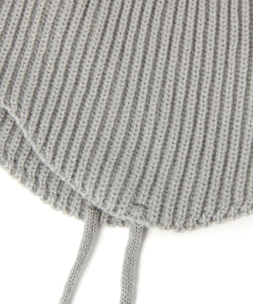 GLOBAL WORK(グローバルワーク)の「紐付きニット帽/600002(ニットキャップ/ビーニー・レディース・オフホワイト/ブラック/ライトグレー・FREE)」の11枚目の写真
