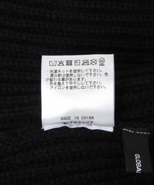 GLOBAL WORK(グローバルワーク)の「紐付きニット帽/600002(ニットキャップ/ビーニー・レディース・オフホワイト/ブラック/ライトグレー・FREE)」の13枚目の写真