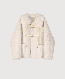 LA POMME petit(ラポミ・プチ)のCute Faux Fur Toggle Coat(ムートンコート)