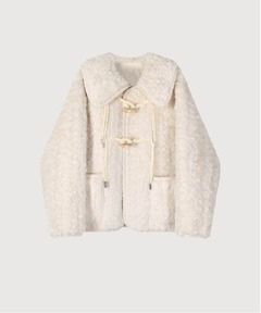 SPRING TWEED FRINGE JK クラッシュ ツイード ジャケット ノーカラー