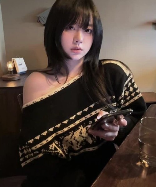 ViViDAY（ビビデー）の「ノルディック柄ニットプルオーバー（ニット/セーター・レディース・ブラック・M）」の16枚目の写真