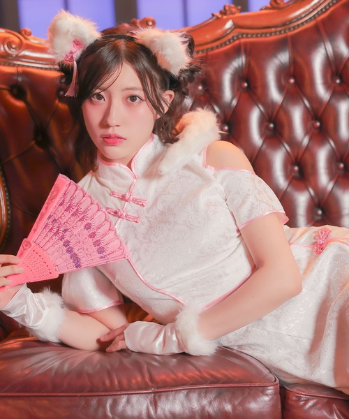 セール】コスプレ チャイナ かわいい ウルフ パイピング タイト へそ