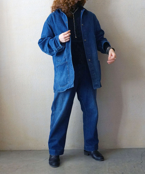JOURNAL STANDARD LUXE（ジャーナルスタンダード　ラックス）の「DENIM WORK PANTS（デニムパンツ・レディース・ネイビー・MEDIUM/SMALL）」の4枚目の写真