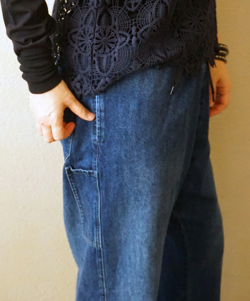 JOURNAL STANDARD LUXE（ジャーナルスタンダード　ラックス）の「DENIM WORK PANTS（デニムパンツ・レディース・ネイビー・MEDIUM/SMALL）」の6枚目の写真