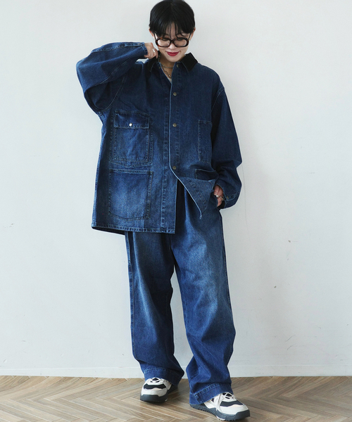 JOURNAL STANDARD LUXE（ジャーナルスタンダード　ラックス）の「DENIM WORK PANTS（デニムパンツ・レディース・ネイビー・MEDIUM/SMALL）」の16枚目の写真