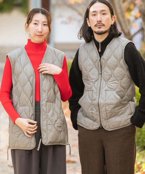 TAION（タイオン）の「TAION　Military Wzip Down Vest（ダウンベスト・メンズ・カモフラージュ/グリーン系その他/ベージュ系その他/ブラック/オリーブ・LARGE/X-LARGE/MEDIUM）」の4枚目の写真