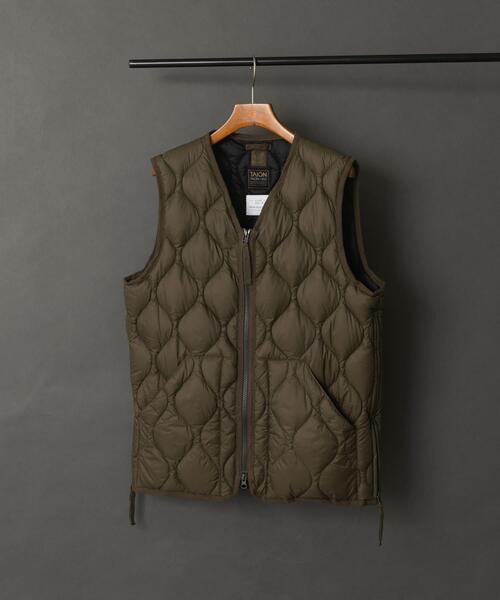TAION（タイオン）の「TAION　Military Wzip Down Vest（ダウンベスト・メンズ・カモフラージュ/グリーン系その他/ベージュ系その他/ブラック/オリーブ・LARGE/X-LARGE/MEDIUM）」の3枚目の写真