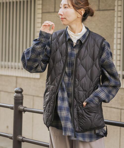 TAION（タイオン）の「TAION　Military Wzip Down Vest（ダウンベスト・メンズ・カモフラージュ/グリーン系その他/ベージュ系その他/ブラック/オリーブ・LARGE/X-LARGE/MEDIUM）」の9枚目の写真