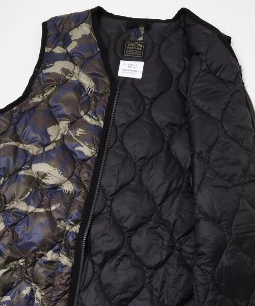 TAION（タイオン）の「TAION　Military Wzip Down Vest（ダウンベスト・メンズ・カモフラージュ/グリーン系その他/ベージュ系その他/ブラック/オリーブ・LARGE/X-LARGE/MEDIUM）」の20枚目の写真