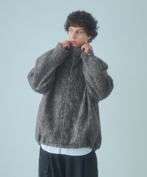 ジャケット・アウター ella selectshop shaggy jacquard blouson ジャケット・アウター ella selectshop shaggy jacquard blouson ella