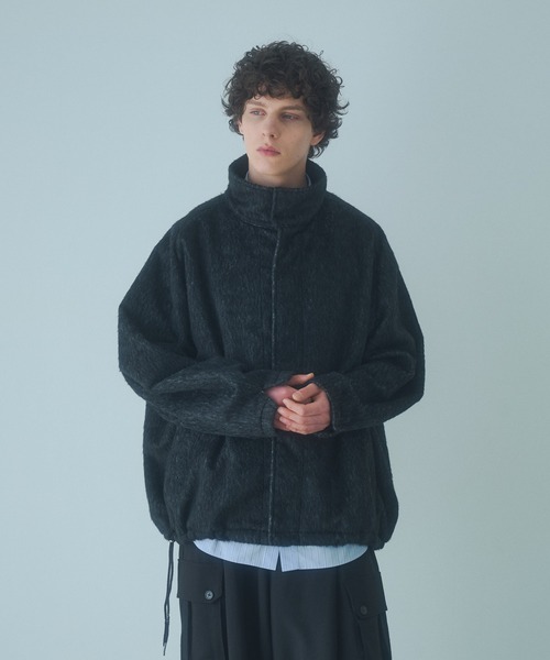 ジャケット・アウター ella selectshop shaggy jacquard blouson ジャケット・アウター ella selectshop shaggy jacquard blouson ella