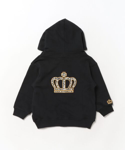 BABYDOLL（ベビードール）の「親子お揃い BIGモノグラムジップパーカー 1043K（パーカー・キッズ・ブラック/チャコールグレー・90cm/100cm/110cm/120cm/140cm/150cm/130cm）」の3枚目の写真