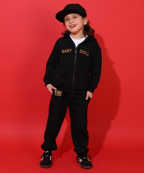 BABYDOLL（ベビードール）の「親子お揃い BIGモノグラムジップパーカー 1043K（パーカー・キッズ・ブラック/チャコールグレー・90cm/100cm/110cm/120cm/140cm/150cm/130cm）」の9枚目の写真