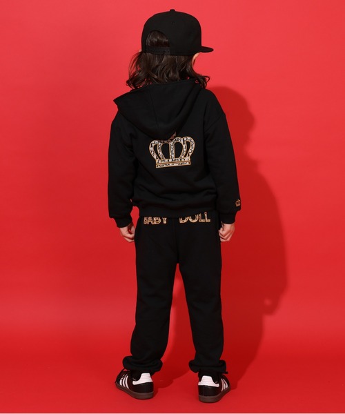 BABYDOLL（ベビードール）の「親子お揃い BIGモノグラムジップパーカー 1043K（パーカー・キッズ・ブラック/チャコールグレー・90cm/100cm/110cm/120cm/140cm/150cm/130cm）」の10枚目の写真