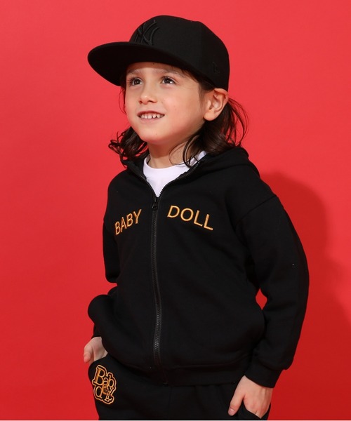 BABYDOLL（ベビードール）の「親子お揃い BIGモノグラムジップパーカー 1043K（パーカー・キッズ・ブラック/チャコールグレー・90cm/100cm/110cm/120cm/140cm/150cm/130cm）」の12枚目の写真