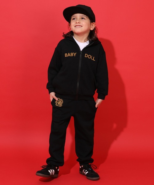 BABYDOLL（ベビードール）の「親子お揃い BIGモノグラムジップパーカー 1043K（パーカー・キッズ・ブラック/チャコールグレー・90cm/100cm/110cm/120cm/140cm/150cm/130cm）」の11枚目の写真