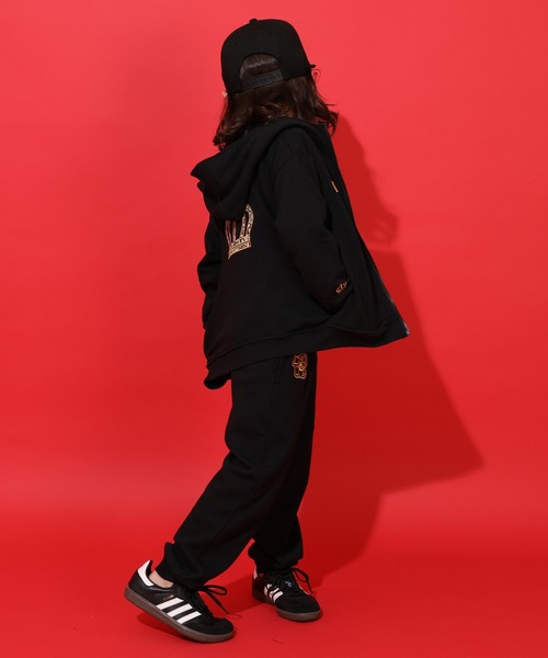 BABYDOLL（ベビードール）の「親子お揃い BIGモノグラムジップパーカー 1043K（パーカー・キッズ・ブラック/チャコールグレー・90cm/100cm/110cm/120cm/140cm/150cm/130cm）」の14枚目の写真