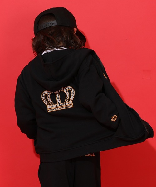 BABYDOLL（ベビードール）の「親子お揃い BIGモノグラムジップパーカー 1043K（パーカー・キッズ・ブラック/チャコールグレー・90cm/100cm/110cm/120cm/140cm/150cm/130cm）」の15枚目の写真