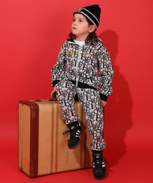 BABYDOLL（ベビードール）の「親子お揃い BIGモノグラムジップパーカー 1043K（パーカー・キッズ・ブラック/チャコールグレー・90cm/100cm/110cm/120cm/140cm/150cm/130cm）」の7枚目の写真