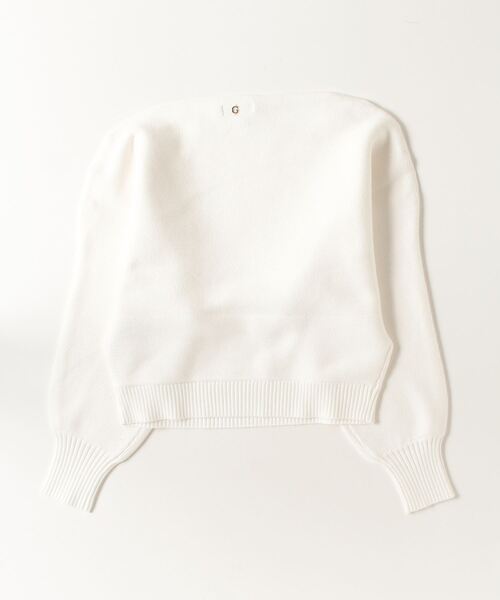 Guess（ゲス）の「Long Sleeves Off Shoulder Beaded Jamia Sweater オフショルダートップス（ニット/セーター・レディース・ホワイト・SMALL/MEDIUM）」の6枚目の写真