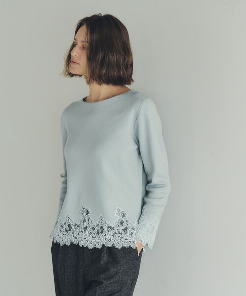 YECCA VECCA（イェッカヴェッカ）の「レースヘムニット（ニット/セーター・レディース・オフホワイト/ブラック/ミント・FREE）」の14枚目の写真