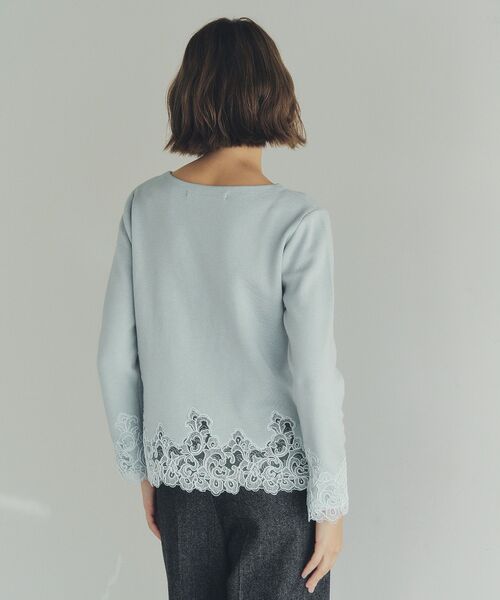 YECCA VECCA（イェッカヴェッカ）の「レースヘムニット（ニット/セーター・レディース・オフホワイト/ブラック/ミント・FREE）」の17枚目の写真