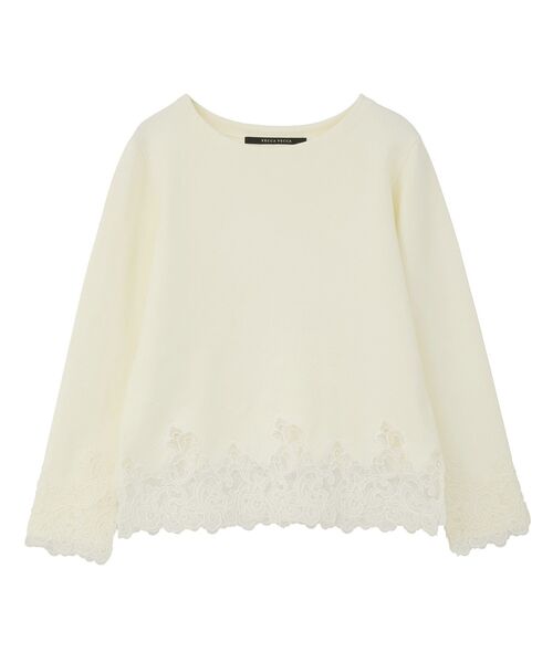 イェッカ ヴェッカ（YECCA VECCA）/レースヘムニット セール】レースヘムニット（ニット/セーター）｜YECCA VECCA