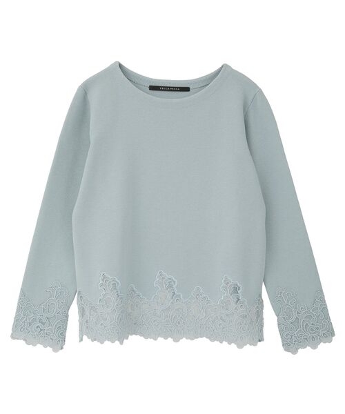 YECCA VECCA（イェッカヴェッカ）の「レースヘムニット（ニット/セーター・レディース・オフホワイト/ブラック/ミント・FREE）」の9枚目の写真