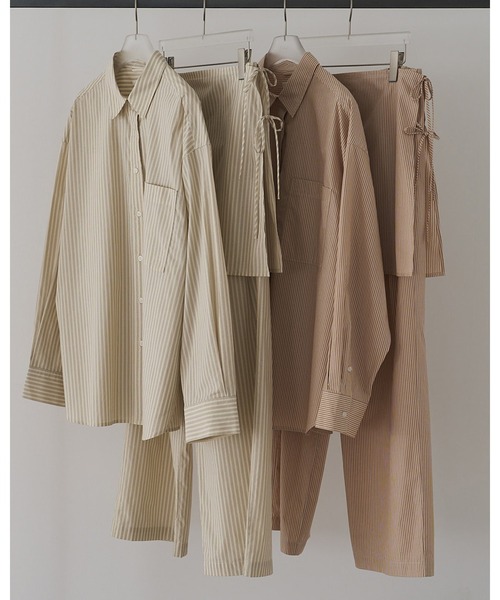 anuke(アンヌーク)の「Stripe Layered Pants(その他パンツ・レディース・オレンジ/アイボリー・36inch/38inch)」の12枚目の写真