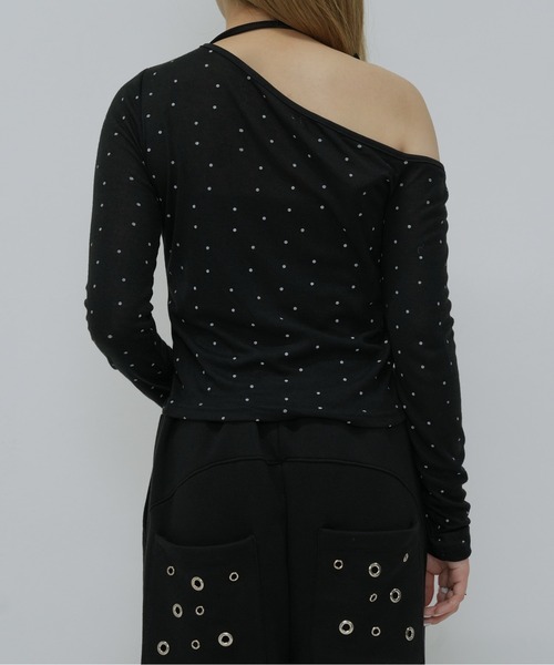 Enewd nina(エニュードニーナ)の「ドットワンオフショルダートップス(Tシャツ/カットソー・レディース・アイボリー/ブラック・FREE)」の21枚目の写真