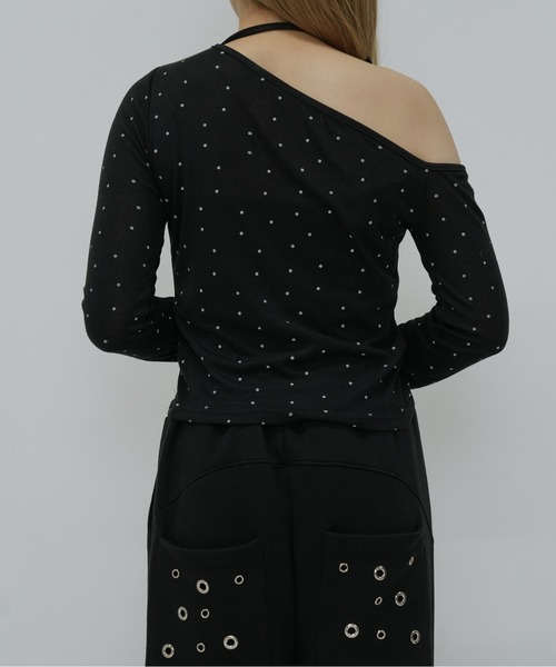 Enewd nina(エニュードニーナ)の「ドットワンオフショルダートップス(Tシャツ/カットソー・レディース・アイボリー/ブラック・FREE)」の22枚目の写真