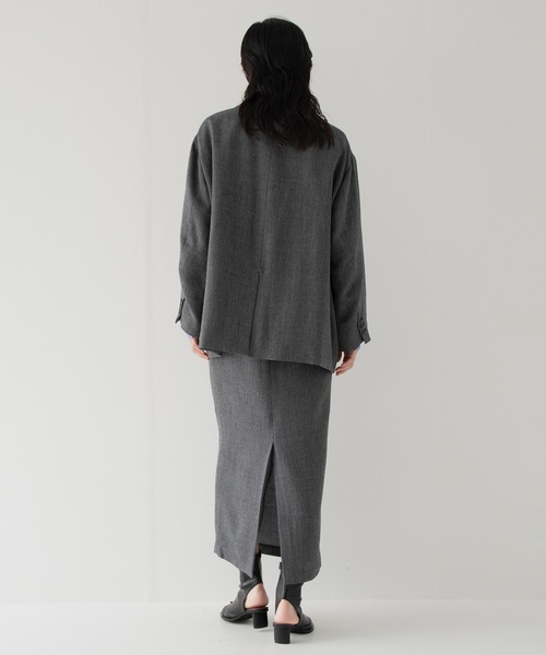 RYU（リュー）の「summer wool 2B jacket（テーラードジャケット・メンズ・ブラック/ネイビー×ホワイト・1/2/4）」の7枚目の写真