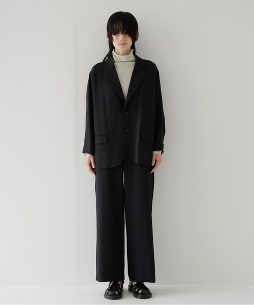 RYU（リュー）の「summer wool 2B jacket（テーラードジャケット・メンズ・ブラック/ネイビー×ホワイト・1/2/4）」の3枚目の写真