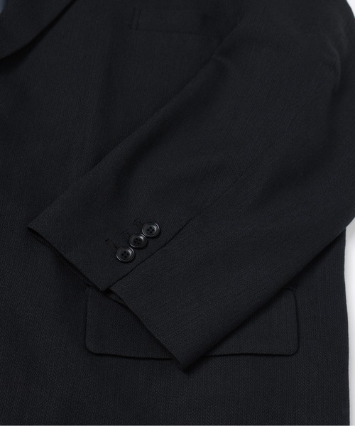 RYU（リュー）の「summer wool 2B jacket（テーラードジャケット・メンズ・ブラック/ネイビー×ホワイト・1/2/4）」の19枚目の写真