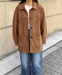 LE MORE（リモア）の「スウェードハーフジャケット（テーラードジャケット）」