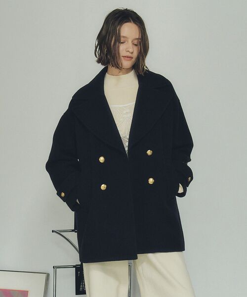 セール】ウール混ミドル丈Pコート（その他アウター）｜YECCA VECCA