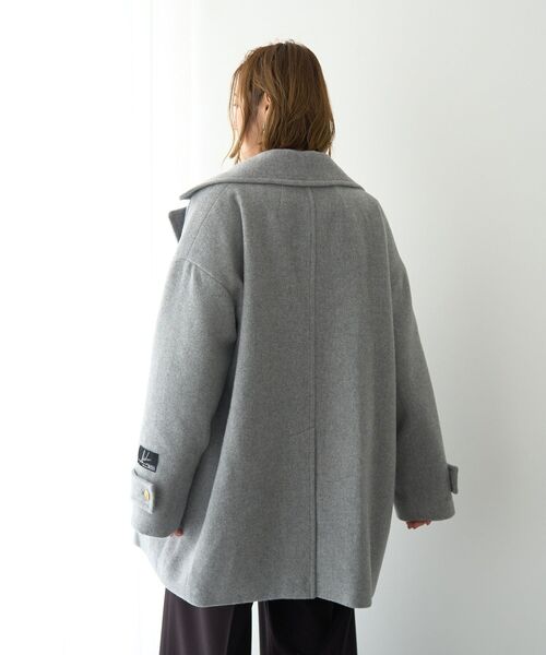 YECCA VECCA（イェッカヴェッカ）の「ウール混ミドル丈Pコート（その他アウター・レディース・ライトベージュ/モカ/グレー/ダークネイビー・FREE）」の10枚目の写真