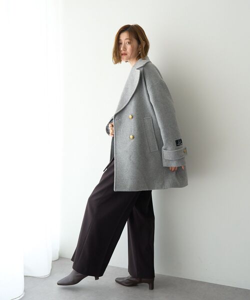 ウール混ミドル丈Pコート（その他アウター）｜YECCA VECCA