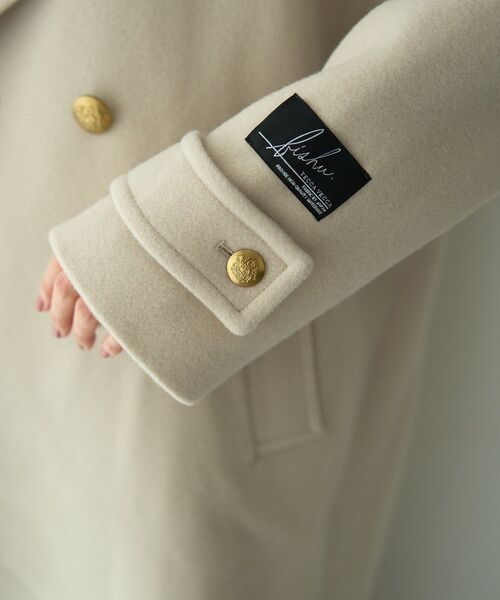 YECCA VECCA（イェッカヴェッカ）の「ウール混ミドル丈Pコート（その他アウター・レディース・ライトベージュ/モカ/グレー/ダークネイビー・FREE）」の18枚目の写真