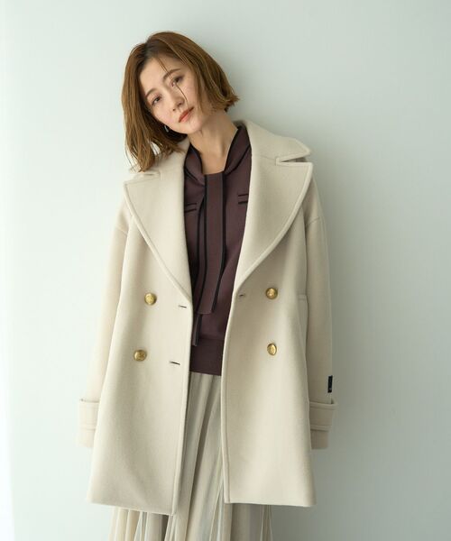 セール】ウール混ミドル丈Pコート（その他アウター）｜YECCA VECCA