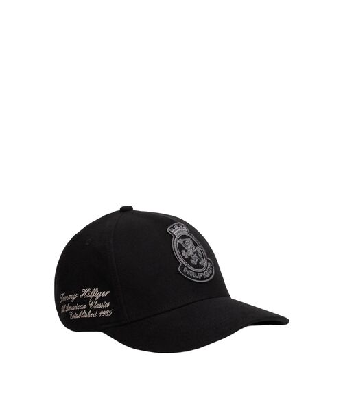 TOMMY HILFIGER（トミーヒルフィガー）の「クレストフランネル5パネルキャップ（キャップ・メンズ・ネイビー/ブラック・FREE）」の2枚目の写真