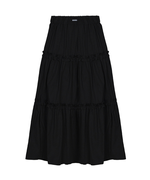 NICK&NICOLE(ニックアンドニコール)の「FRILL TIERED LONG SKIRT_BLACK(スカート・レディース・その他・FREE)」の6枚目の写真