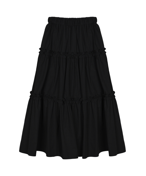 NICK&NICOLE(ニックアンドニコール)の「FRILL TIERED LONG SKIRT_BLACK(スカート・レディース・その他・FREE)」の7枚目の写真
