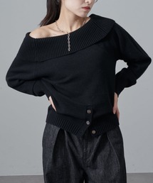 Lui's | オフショル裾デザインニットプルオーバー(ニット/セーター)